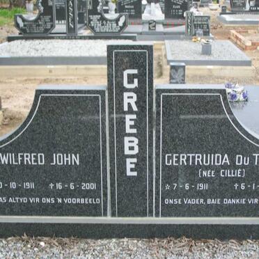 GREBE Wilfred John 1911-2001 &amp; Gertruida Du Toit CILLIE 1911-1996