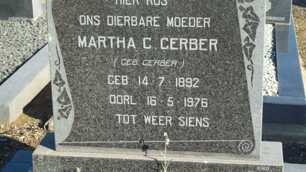 GERBER Martha C. nee GERBER 1892-1976
