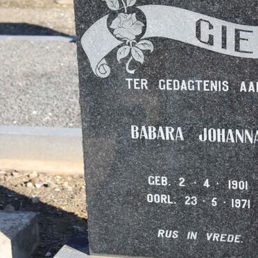 GIE Babara Johanna 1901-1971