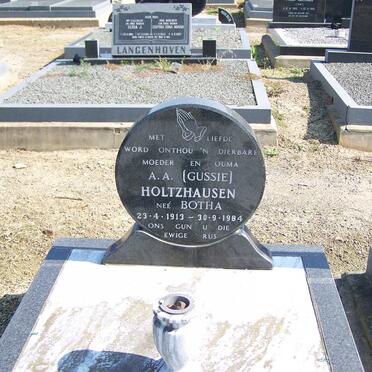 HOLTZHAUSEN A.A. nee BOTHA 1913-1984