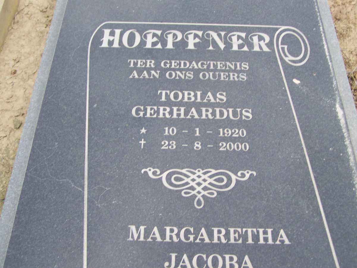 HOEPFNER Tobias Gerhardus 1920-2000 &amp; Margaretha Jacoba BADENHORST 1926- _1