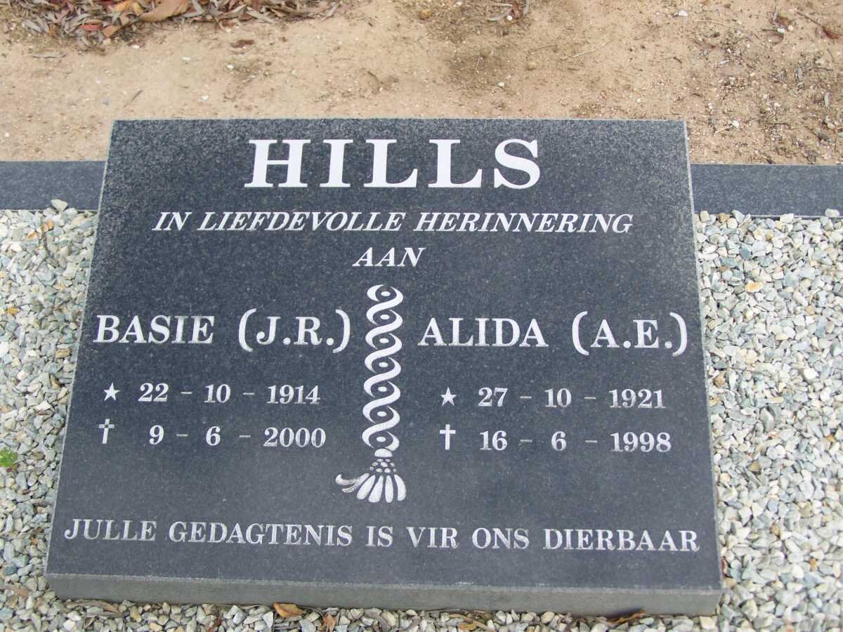 HILLS J.R. 1914-2000 &amp; A.E. 1921-1998