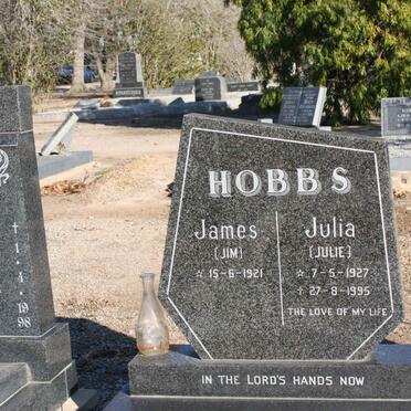 HOBBS James 1921-  &amp; Julia 1927-1995