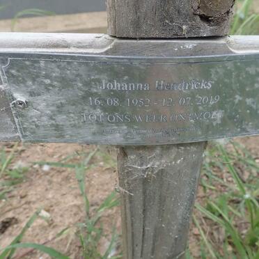 HENDRICKS Johanna 1952-2019