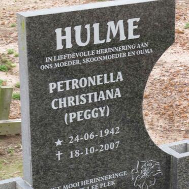 HULME Petronella Christiana 1942-2007