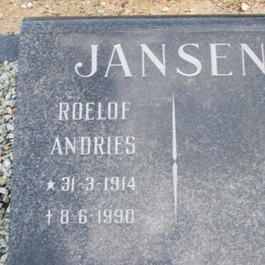 JANSEN Roelof Andries 1914-1990