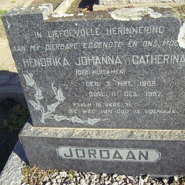 JORDAAN Hendrika Johanna Catherina nee HUISAMEN 1908-1957