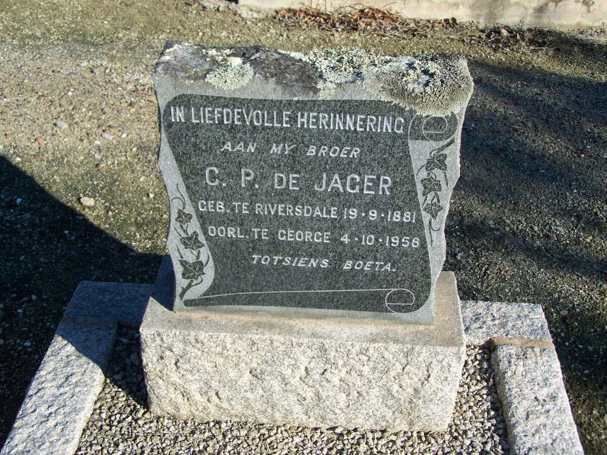 JAGER C.P., de 1881-1958