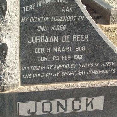 JONCK Jordaan de Beer 1908-1961