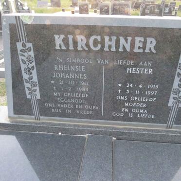 KIRCHNER Rheinsie Johannes 1917-1983 & Hester 1913-1997
