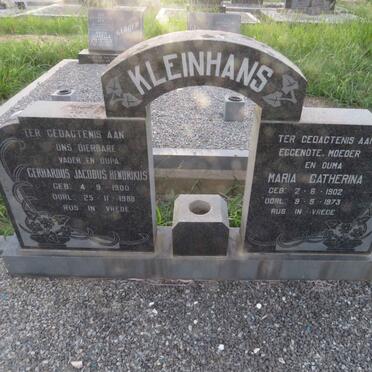 KLEINHANS Gerhardus Jacobus Hendrikus 1900-1988 &amp; Maria Catherina 1902-1973