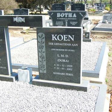 KOEN Jacobus J.O. 1928-1983 &amp; L.M.D. 1929-2002