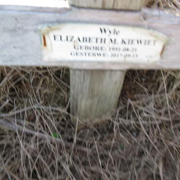 KIEWIET Elizabeth M. 1951-201?