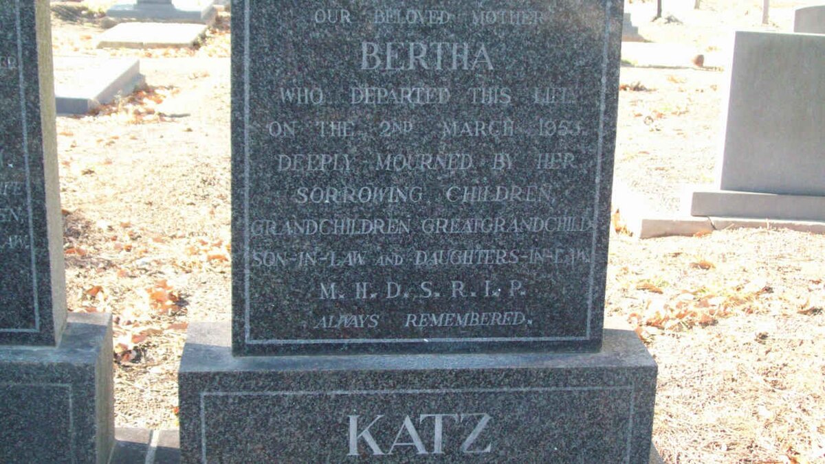 KATZ Bertha -1953