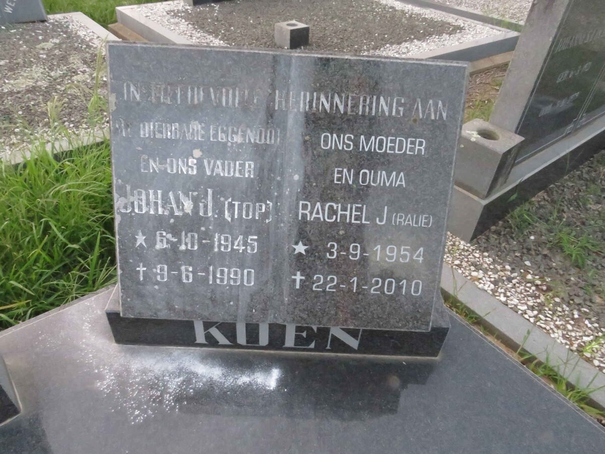 KOEN Johan J. 1945-1990 & Rachel J. 1954-2010
