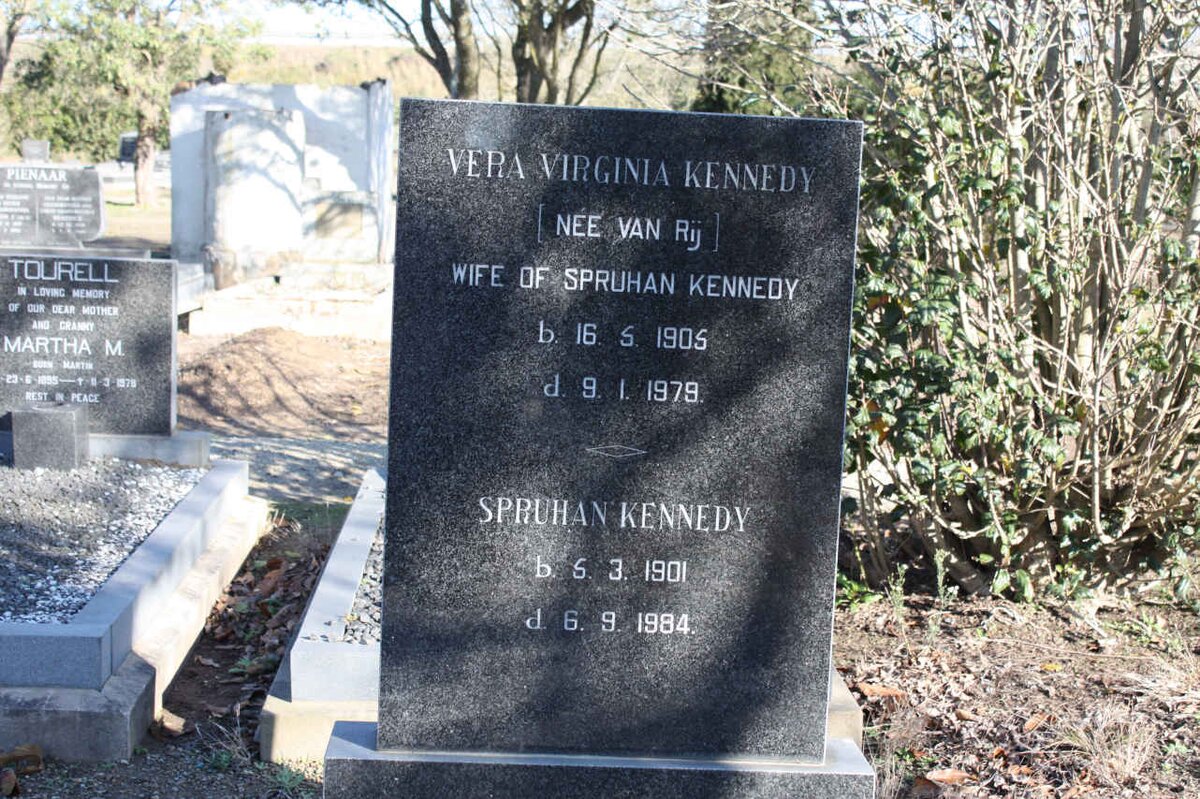 KENNEDY Spruhan 190-1984 &amp; Vera Virginia VAN RIJ 1905-1979