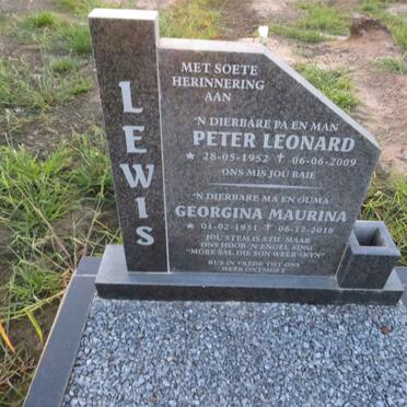 LEWIS Peter Leonard 1952-2009 & Georgina Maurina 1951-2018