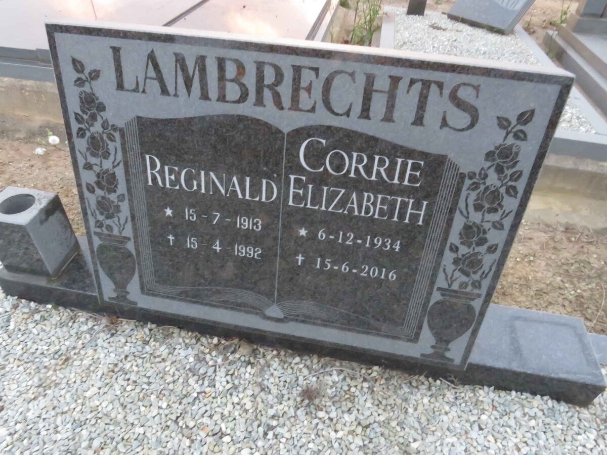 LAMBRECHTS Reginald 1913-1992 &amp; Corrie Elizabeth 1934-2016