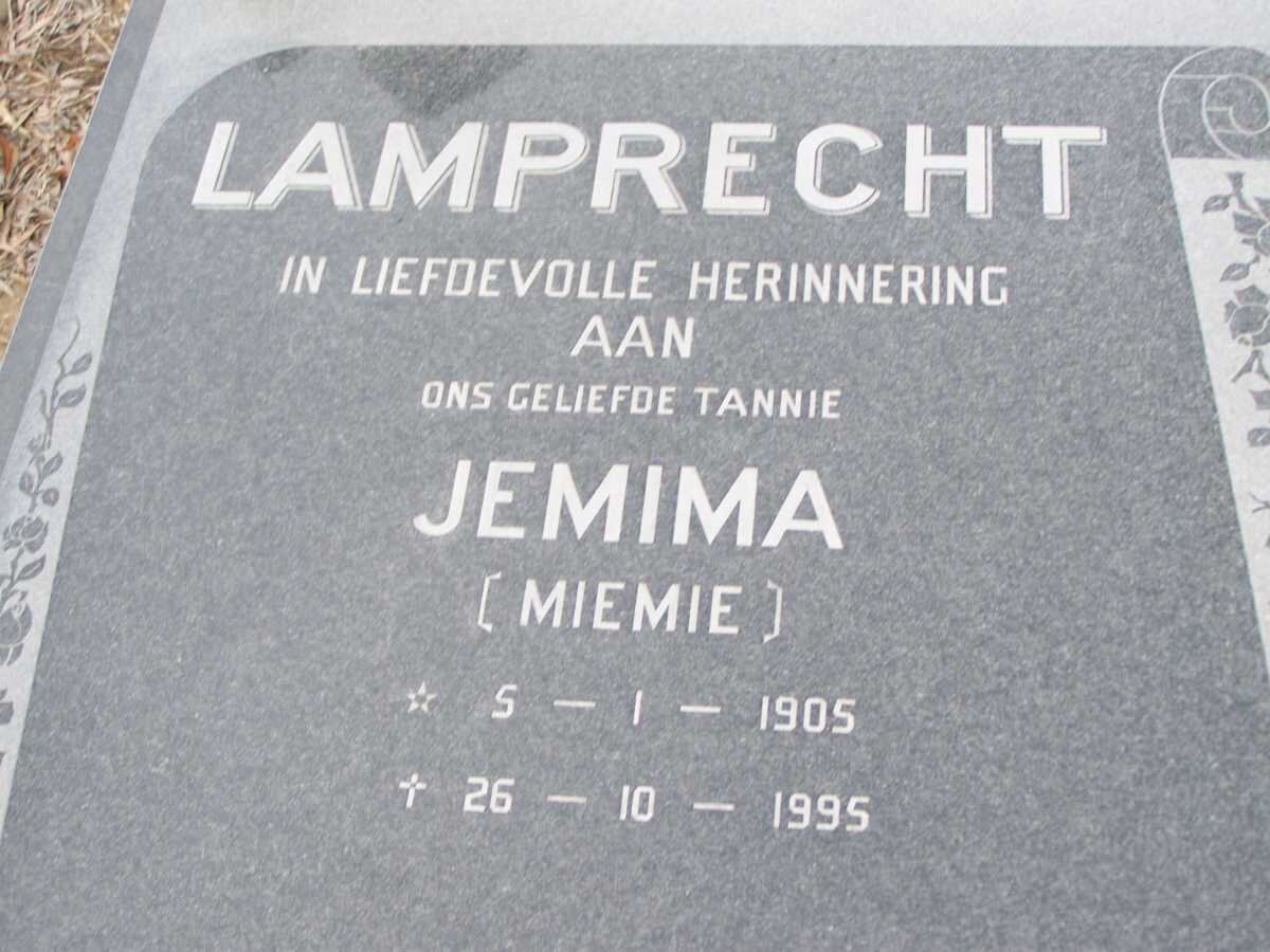 LAMPRECHT Jemima 1905-1995