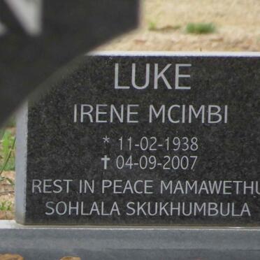 LUKE Irene Mcimbi 1938-2007
