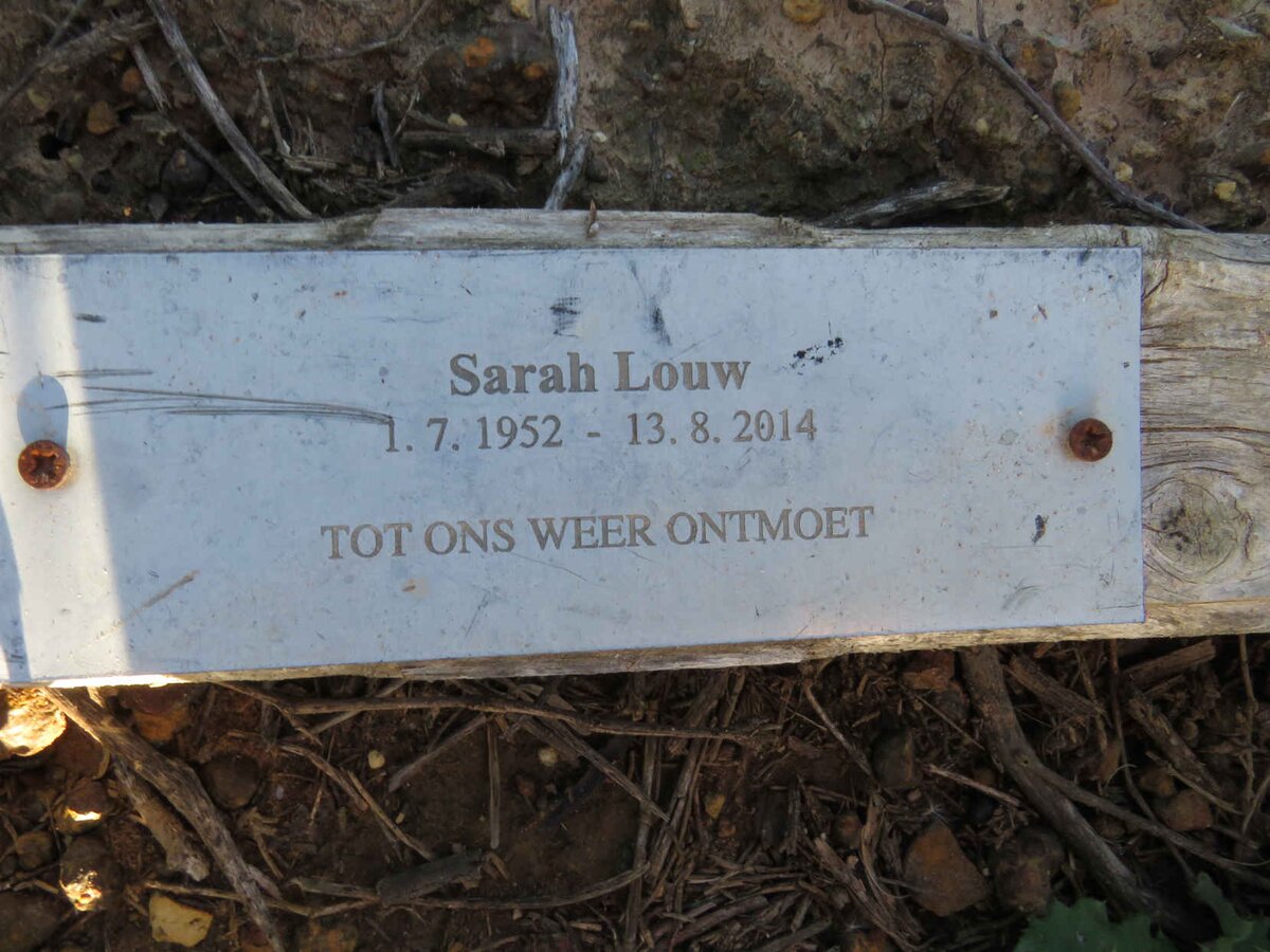 LOUW Sarah 1952-2014