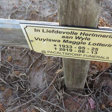 LOTTERING Vuyiswa Maggie 1933-2019