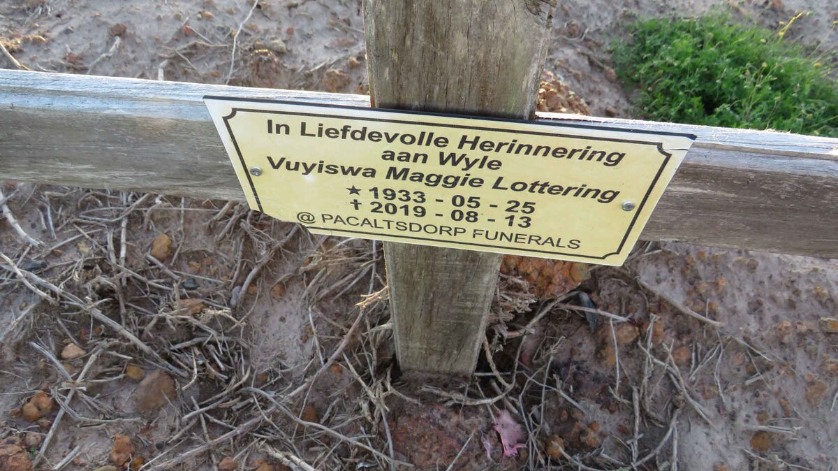 LOTTERING Vuyiswa Maggie 1933-2019