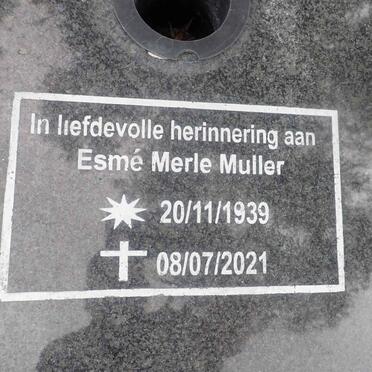 MULLER Esme Merle 1939-2021