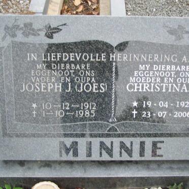 MINNIE Joseph J. 1912-1985 &amp; Christina E. 1927-2006