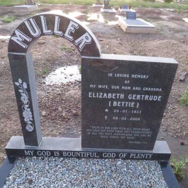 MULLER Elizabeth Gertrude 1931-2006