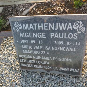 MATHENJWA Mgenge Paulos 1952-2009