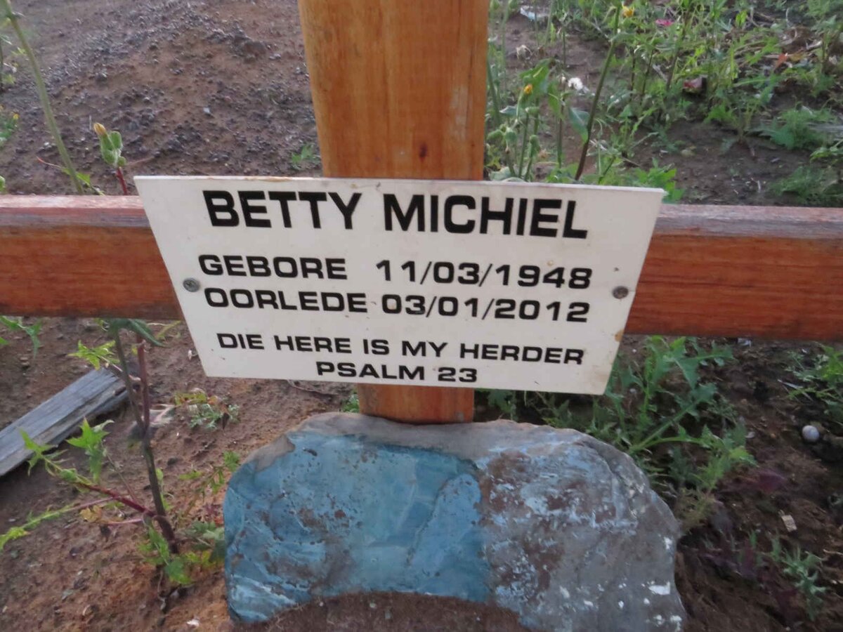 MICHIEL Betty 1948-2012