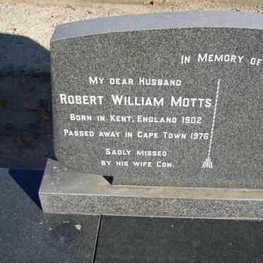 MOTTS  Robert William 1902-1976