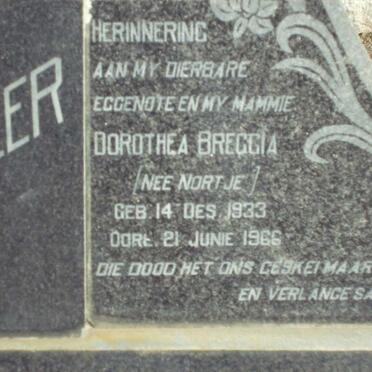 MULLER Dorothea Breggia nee NORTJE 1933-1966