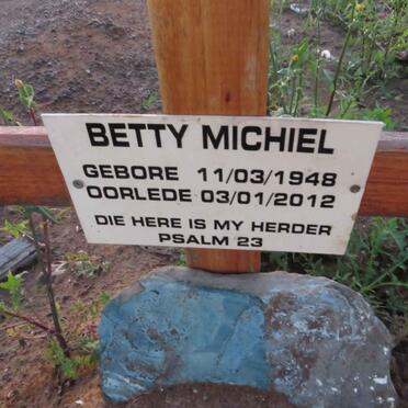 MICHIEL Betty 1948-2012