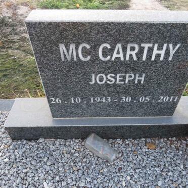 MCCARTHY Joseph 1943-2011