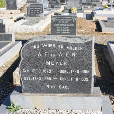 MEYER A.F. 1879-1966 &amp; A.E.N. 1895-1939
