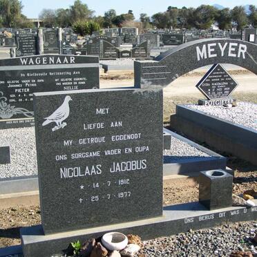 MEYER Nicolaas Jacobus 1912-1977 &amp; Hester Maria Magdalena 1924-2003