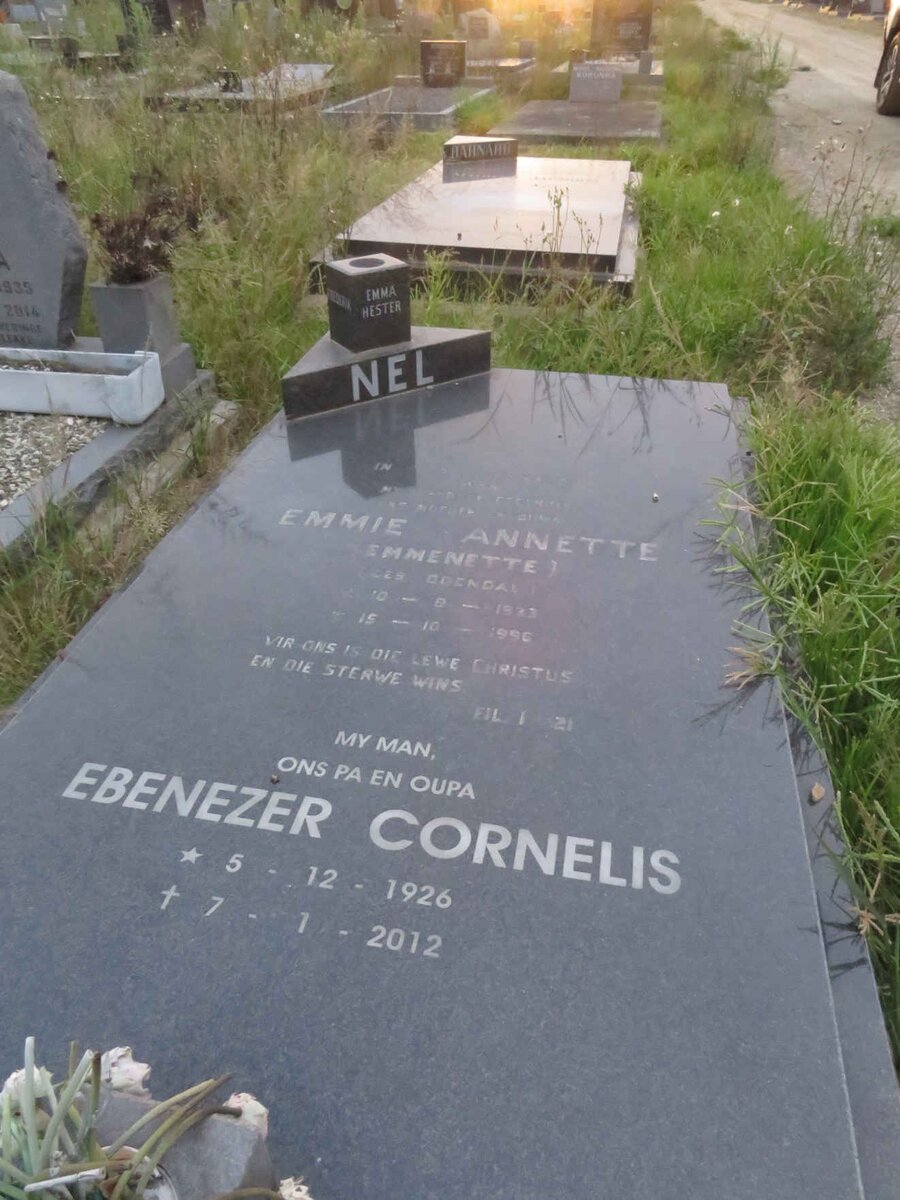 NEL Ebenezer Cornelis 1926-2012 &amp; Emmie Annette ODENDAL 1933-1996