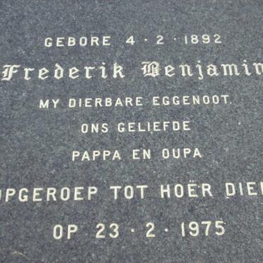 ODENDAL Frederik Benjamin 1892-1975 &amp; Emma Charlotte 1902-1986