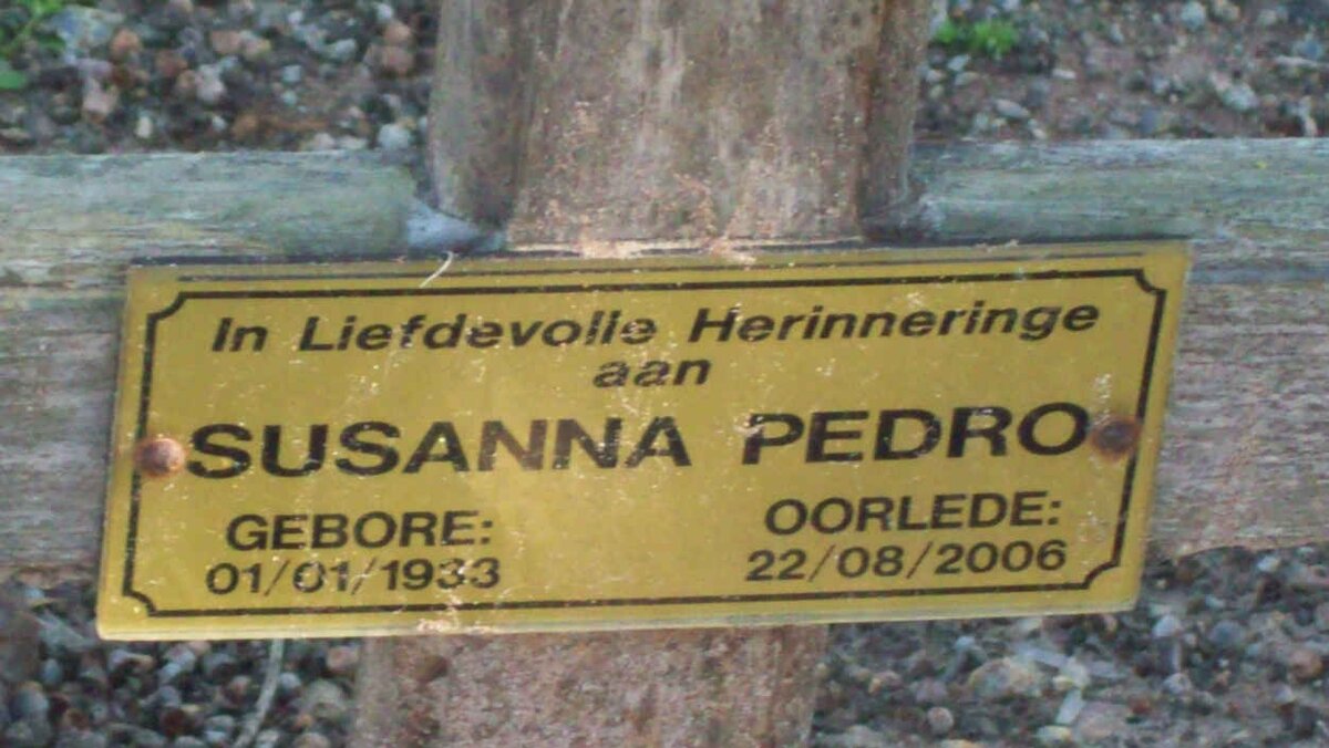 PEDRO Susanna 1933-2006