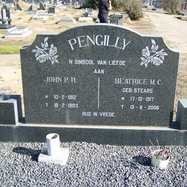 PENGILLY John P.R. 1912-1993 &amp; Beatrice M.C. STEARS 1917-2006