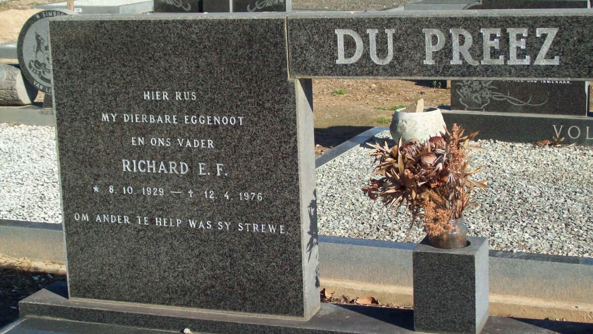 PREEZ Richard E.F., du 1929-1976