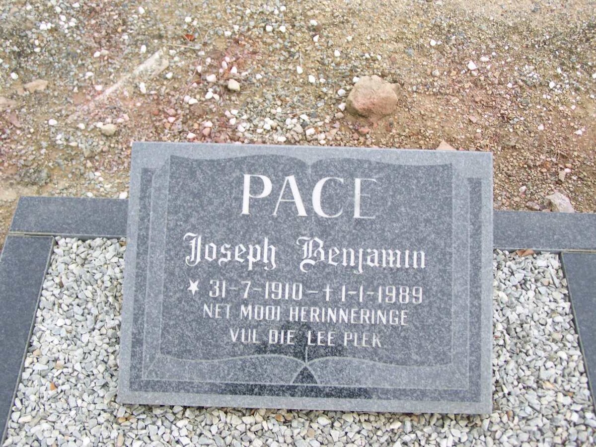 PACE Joseph Benjamin 1910-1989