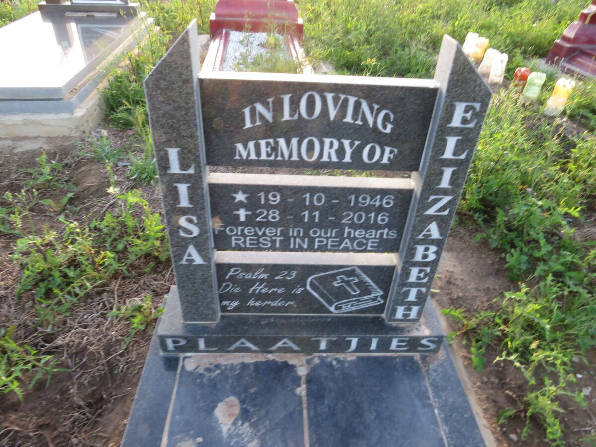 PLAATJIES Lisa Elizabeth 1946-2016