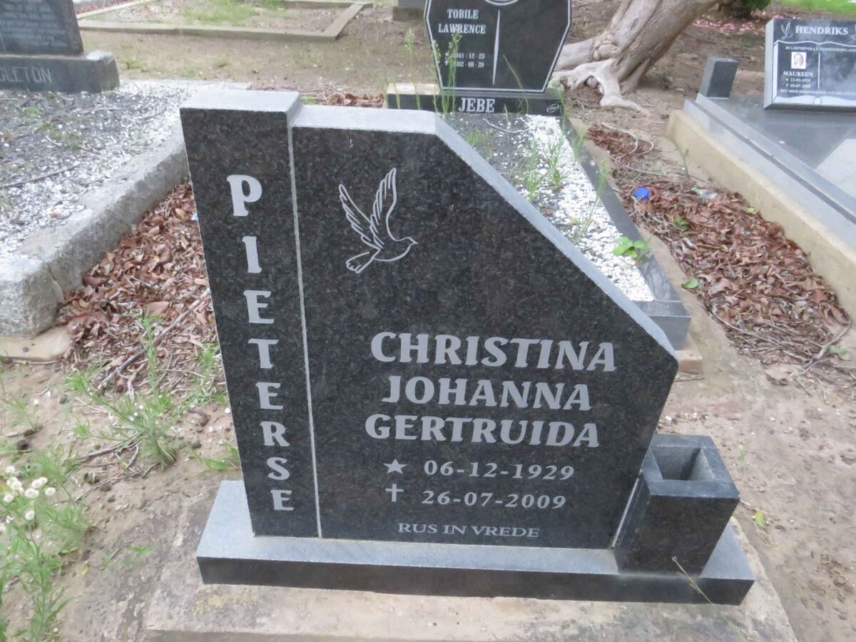 PIETERSE Christina Johanna Gertruida 1929-2009