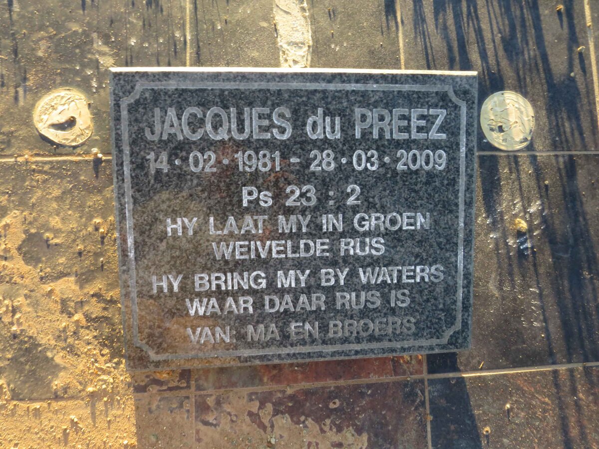 PREEZ Jacques, du 1981-2009