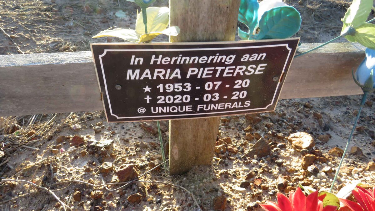 PIETERSE Maria 1953-2020