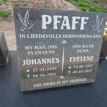 PFAFF Johannes 1935-2011 & Evelene 1937-2021