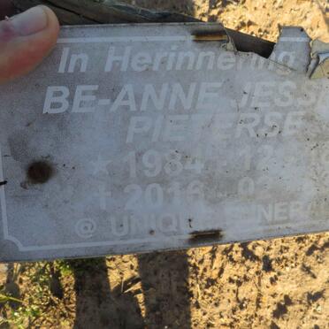 PIETERSE Be-Anne Jessi?a 1984-2016
